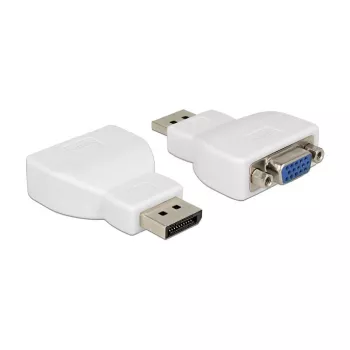 DELOCK Adapter DisplayPort 1.1 Male to VGA Female White