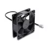 Delock ašinis ventiliatorius 48 V DC, 80 x 80 x 25 mm, 2 kontaktų jungtis, juodas