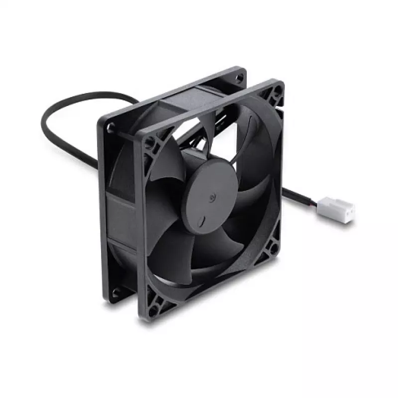 Delock ašinis ventiliatorius 48 V DC, 80 x 80 x 25 mm, 2 kontaktų jungtis, juodas