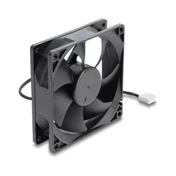 Delock ašinis ventiliatorius 48 V DC 92x92x25 mm 4 kontaktų PWM (67452), juodas