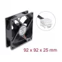 Delock ašinis ventiliatorius 48 V DC 92x92x25 mm 4 kontaktų PWM (67452), juodas