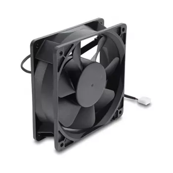 Delock ašinis ventiliatorius 48V DC, 120x120x38mm, 4 kontaktų PWM, rutulinis guolis, 3000 RPM, 170 m³/h, juodas