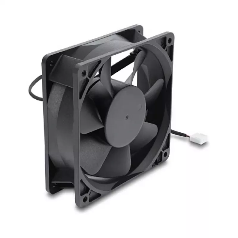 Delock ašinis ventiliatorius 48V DC, 120x120x38mm, 4 kontaktų PWM, rutulinis guolis, 3000 RPM, 170 m³/h, juodas