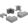 Delock kabelių kanalo jungtis 40 x 19 mm latakui, 5 dalių rinkinys, pilka 22110