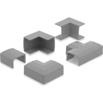 Delock kabelių kanalo jungtis 24 x 14 mm kanalams, 5 dalių rinkinys, pilka 22095