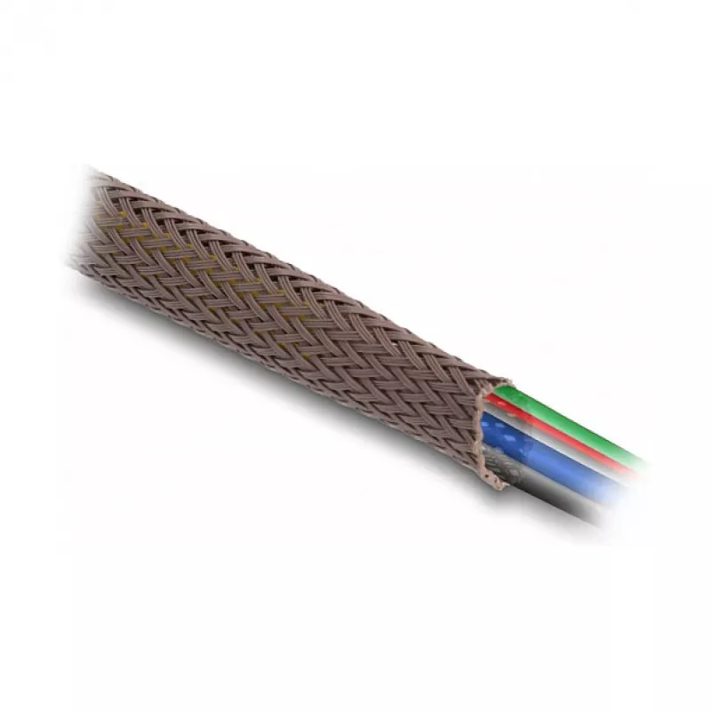 Delock kabelių valdymo įvorė, 12 mm, pinta, atspari graužikams, tamprėjanti, 5 m, ruda