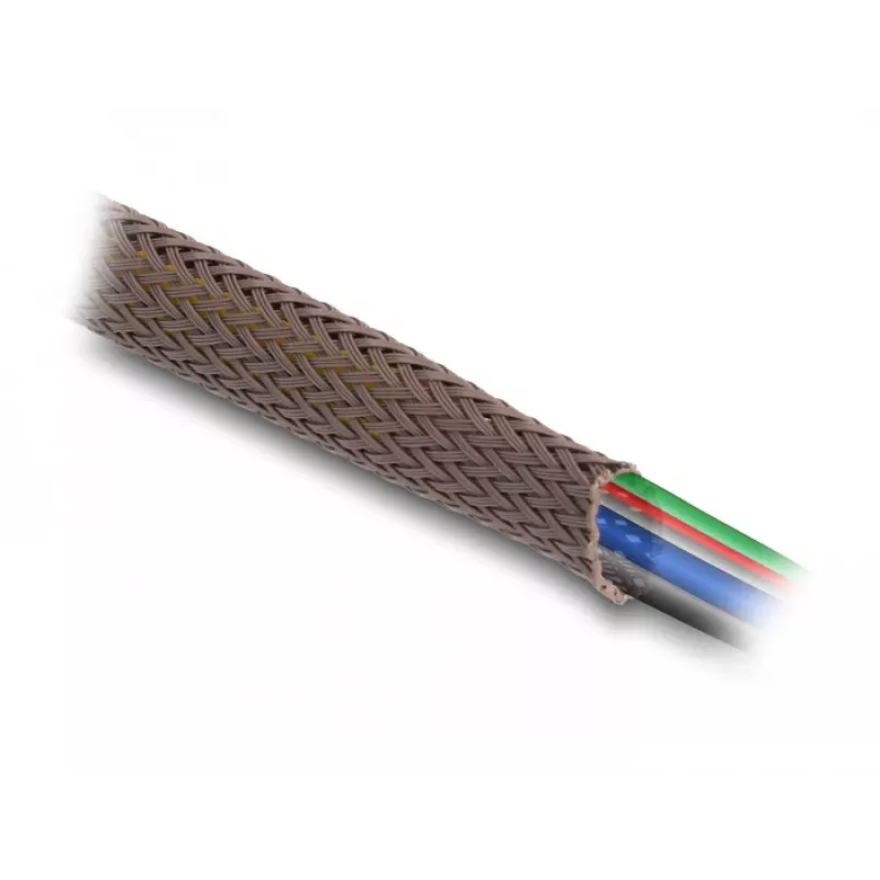 Delock kabelių valdymo įvorė, 12 mm, pinta, atspari graužikams, tamprėjanti, 5 m, ruda