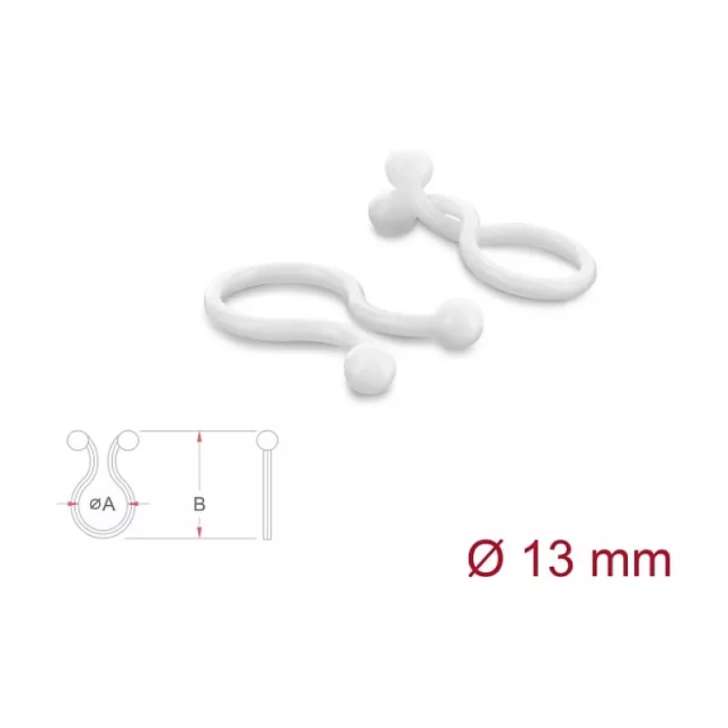 Delock kabelio spiralinis apvyniojimas 13 mm permatomas, 10 m, 100 vienetų