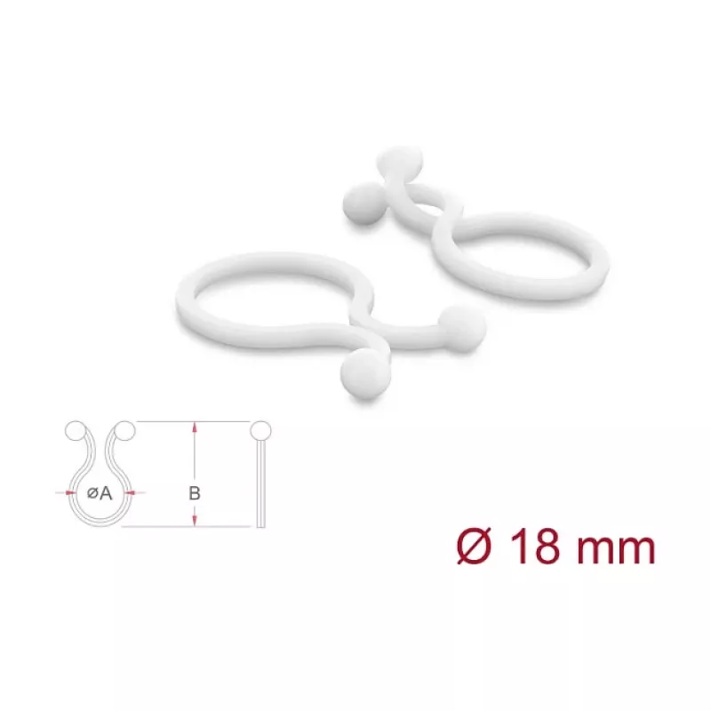 Delock kabelių spiralinis įvyniojimas Ø 18 mm permatomas, 100 vnt.