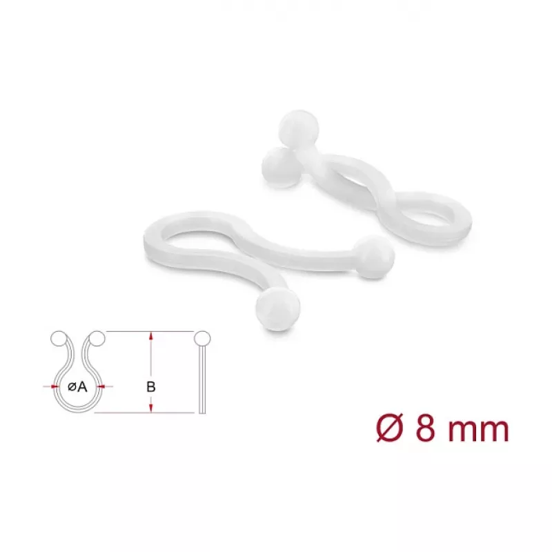 Delock Kabelio Spiralinis Apvyniojimas 8 mm Skaidrus, 100 Vienetų