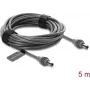 Delock DC 5,5 x 2,1 mm į DC 5,5 x 2,1 mm kabelis, suderinamas su Starlink Mini, 5 m, pilkas (91825)