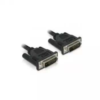 Delock DVI-D Dual Link kabelis 24+1 vyriškas į vyrišką 0,5 m juodas 84369