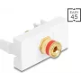 Delock Easy 45 modulis su gnybtų stulpeliais ir srieginėmis jungtimis, raudonas/baltas (90901)