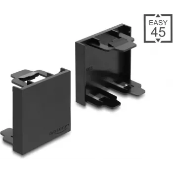 Delock Easy 45 modulio aklina plokštė 45 x 45 mm juoda (81670)