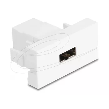 Delock Easy 45 modulis EASY-USB 2.0 Type-A moteriškas į EASY-USB Type-A moteriškas baltas 90866