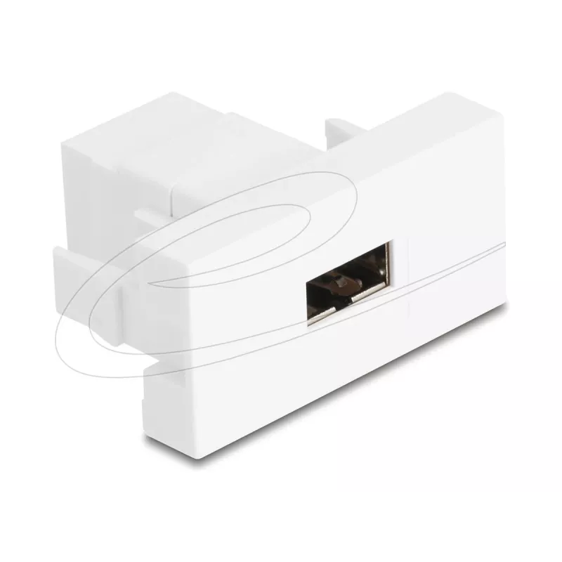 Delock Easy 45 modulis EASY-USB 2.0 Type-A moteriškas į EASY-USB Type-A moteriškas baltas 90866
