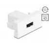 Delock Easy 45 modulis EASY-USB 2.0 Type-A moteriškas į EASY-USB Type-A moteriškas baltas 90866