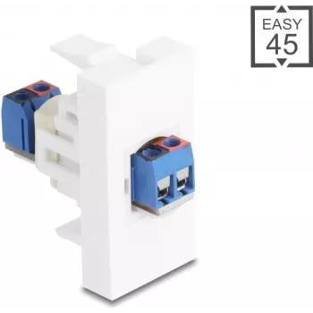 Delock Easy 45 modulis gnybtų blokas baltas (90912)