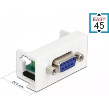 Delock Easy 45 įsistatomasis modulis 9 kontaktų D-Sub lizdas baltas RAL 9003 81348