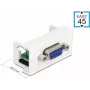 Delock Easy 45 įsistatomasis modulis 9 kontaktų D-Sub lizdas baltas RAL 9003 81348