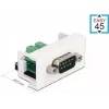 Delock Easy 45 įsmaigomasis modulis D-Sub 9 kontaktų kištukas į 10 kontaktų gnybtų bloką, baltas RAL 9003 81351