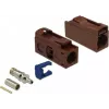 DeLOCK FAKRA F lizdas 25 mm (ilgas) presavimui - Riešuto rudos spalvos, RAL 8011 89690