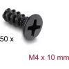 Delock ventiliatoriaus varžtas M4 x 10 mm 50 vienetų juodas 60988