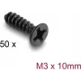 Delock ventiliatorių varžtų rinkinys M3 x 10 mm, 50 vienetų, juodas 60986