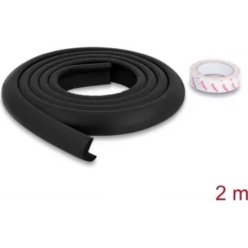 Delock putų apsauginė briaunų juosta 24 x 8 mm - ilgis 2 m, juoda (18485)
