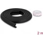 Delock putų apsauginė briaunų juosta 24 x 8 mm - ilgis 2 m, juoda (18485)