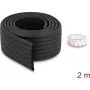 Delock putų apsauginė briaunų juosta briaunuota 80 x 8 mm - ilgis 2 m juoda 18487