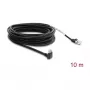 Delock GigE kameros kabelis RJ45 90° kampuotas su varžtais į RJ45 Cat.6 S/FTP 10 m juodas