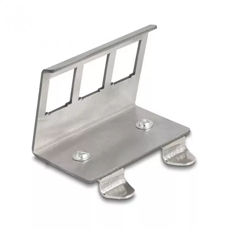 Delock Keystone metalinis laikiklis 3 prievadų DIN bėgiui (88139)