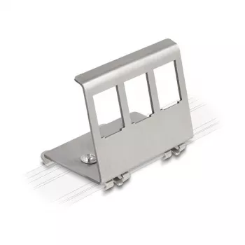 Delock Keystone metalinis laikiklis 3 prievadų DIN bėgiui (88139)