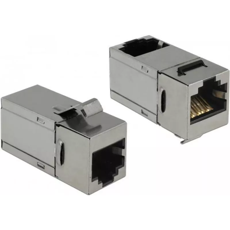 Delock Keystone modulis RJ45 moteriškas į RJ45 moterišką Cat.6 STP 90° 86371