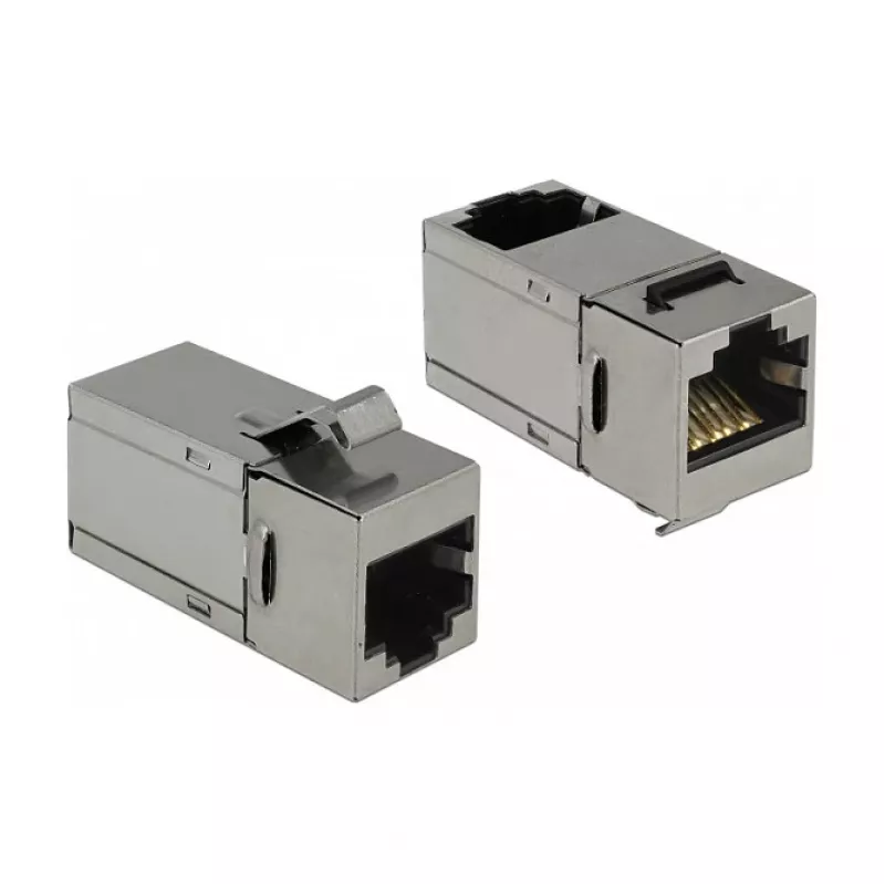 Delock Keystone modulis RJ45 moteriškas į RJ45 moterišką Cat.6 STP 90° 86371
