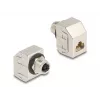 Delock M12 adapteris X-Coded 8 kontaktų moteriškas į RJ45 moterišką Cat.6A STP metalinis 60685