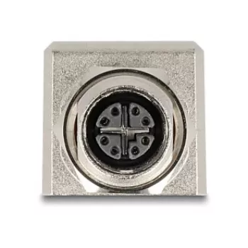 Delock M12 adapteris X-koduotas 8 kontaktų moteriškas į RJ45 moterišką Cat.6A STP ekranuotas tiesus