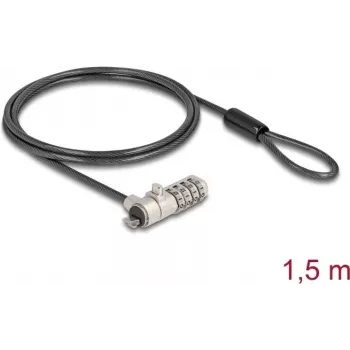 DELOCK Navilock nešiojamojo kompiuterio spyna su derinių spyna HP Nano lizdui - anglinio plieno kabelis (20967)