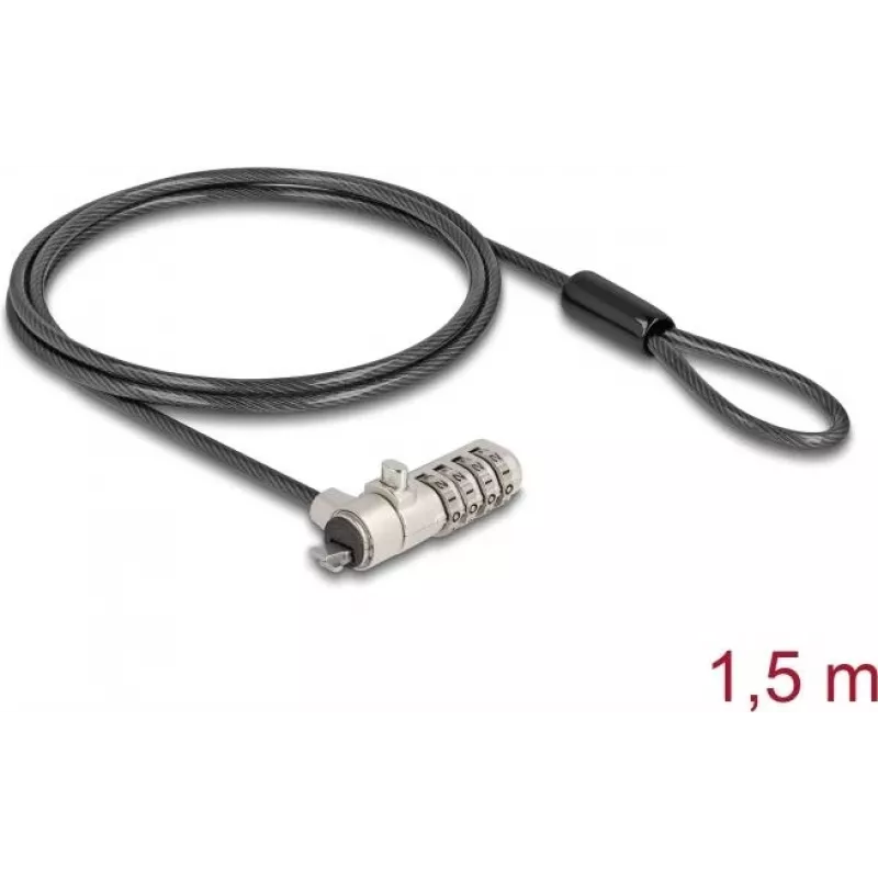 DELOCK Navilock nešiojamojo kompiuterio spyna su derinių spyna HP Nano lizdui - anglinio plieno kabelis (20967)