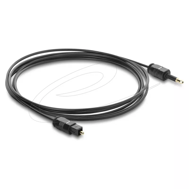 Delock optinis garso kabelis – Mini TOSLINK 3.5mm į TOSLINK, 2m, juodas