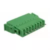 Delock PCB gnybtų blokų rinkinys 8 kontaktų 3,81 mm žingsnis vertikalus žalias (10 vienetų) 65974