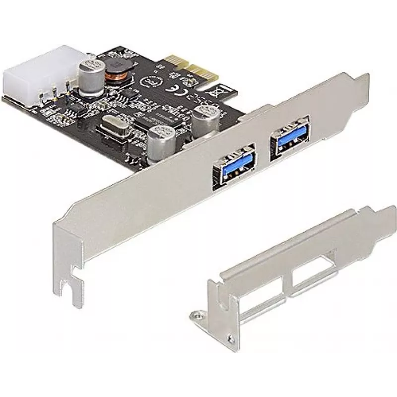 Delock PCI Express x1 plokštė su 2 x USB 3.2 Gen 1 Type-A, žemo profilio