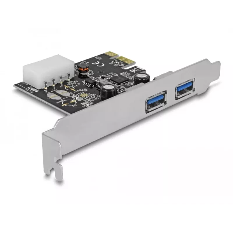 Delock PCI Express x1 plokštė su 2 x USB 3.2 Gen 1 Type-A, žemo profilio