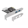 Delock PCI Express x1 plokštė su 2 x USB 3.2 Gen 1 Type-A, žemo profilio