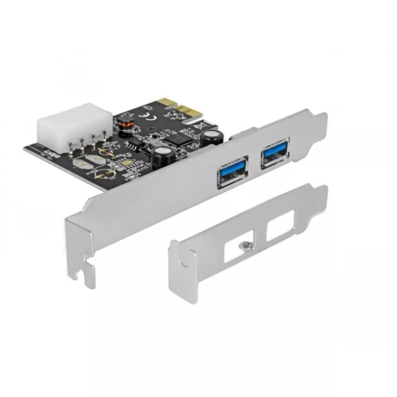 Delock PCI Express x1 plokštė su 2 x USB 3.2 Gen 1 Type-A, žemo profilio