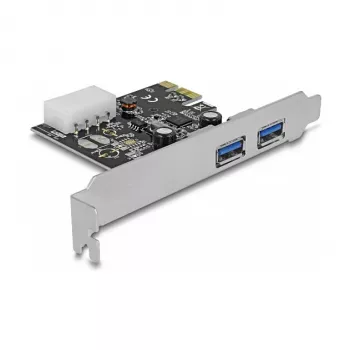 Delock PCI Express x1 plokštė su 2 x USB 3.2 Gen 1 Type-A, žemo profilio