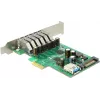 Delock PCI Express x1 plokštė su 6 išoriniais + 1 vidiniu USB 3.0