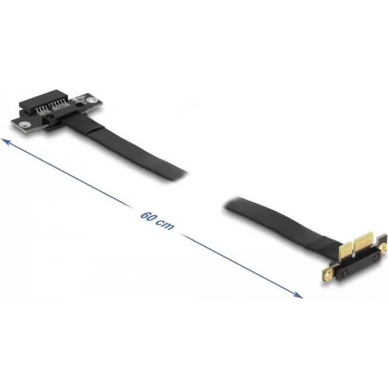 Delock PCI Express x1 prailginimo plokštė su 90° kampu ir 60 cm kabeliu
