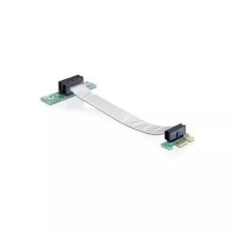 Delock PCI Express x1 į x1 prailginimo plokštė su lanksčiu kabeliu, 13 cm, kairės orientacijos